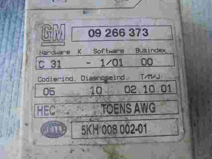 Módulo de control de crucero Opel Omega B GM 09266373  HELA 5KH00800201