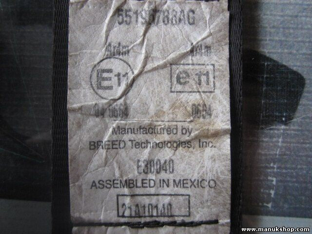 Cinturón de seguridad delantero derecho Jeep Grand II 21A10140 55196788AG