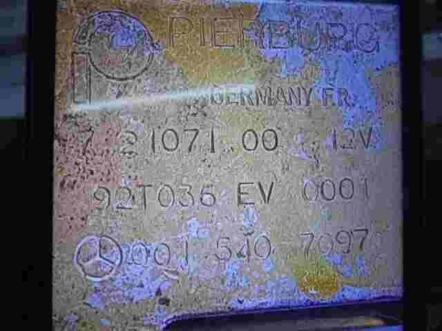 Solenoide de la válvula de vacío Mercedes-Benz 0015407097 001 540 7097 72107100