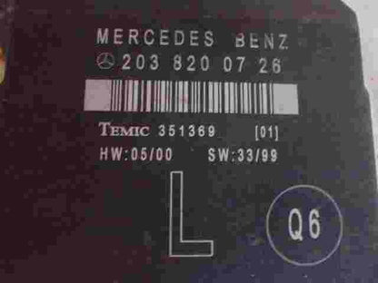 Unidad de control de la puerta Mercedes W203 C280 2038200726 Q6 TEMIC 351369 (L)