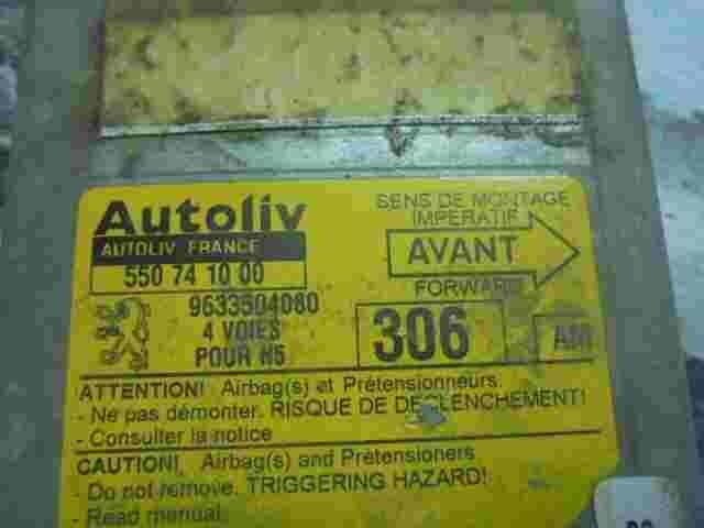 Airbag Centralita  Peugeot 306 (AM) 9633504080 550741000 550 74 10 000