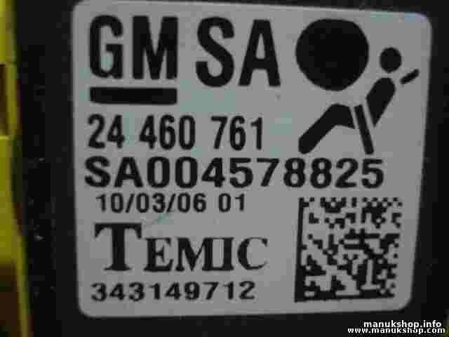 Airbag Centralita Opel Astra H GM SA 24460761 24 460 761 TEMIC 343149712
