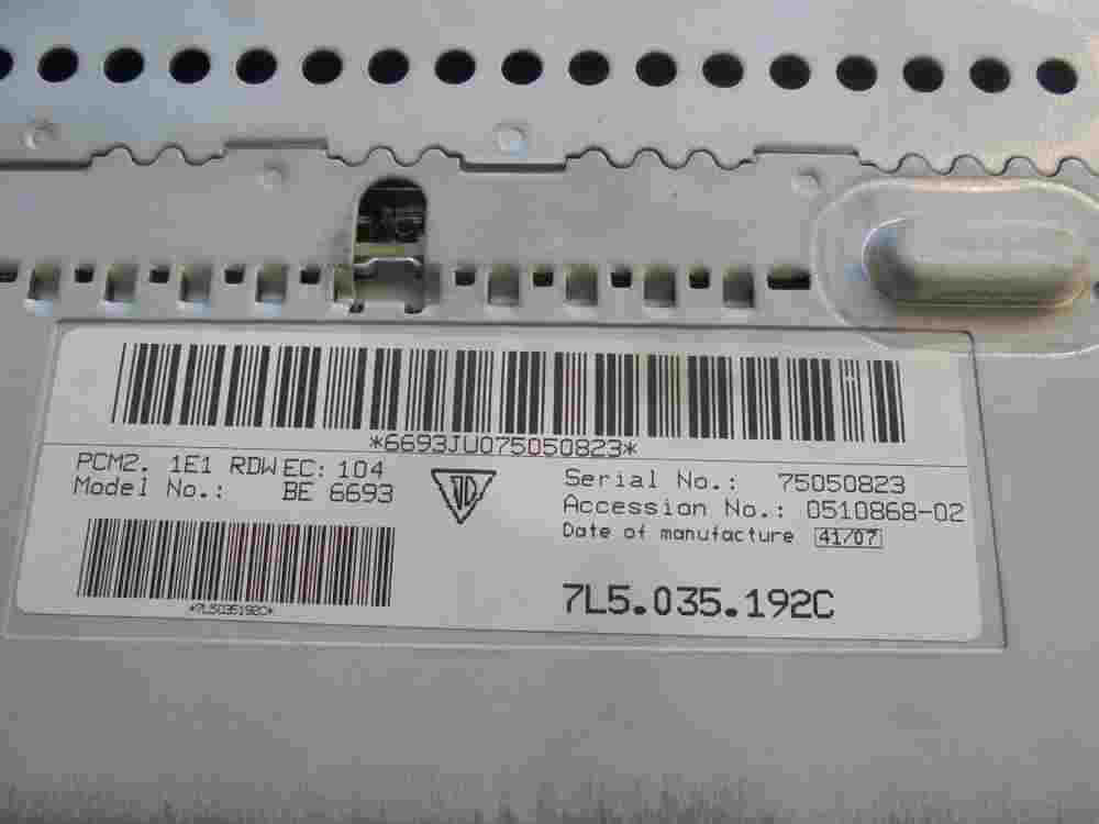 Navegación de la pantalla Porsche Cayenne 2008 3.6 PCM21E1RDWEC 7L5035192C