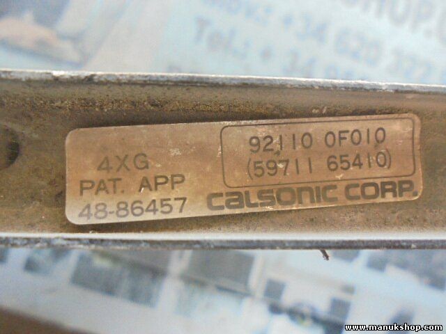 Condensador radiador aire acondicionado Nissan 921100F010 92110 0F010 5971165410