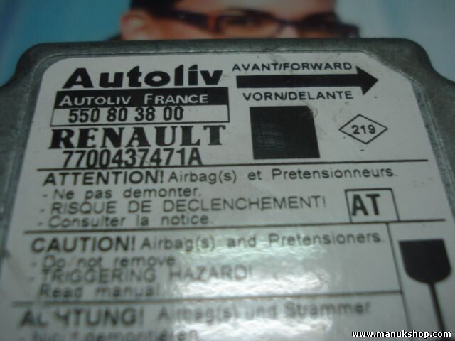 Sensor de impacto de airbag Renault Scenic (AT) 7700437471A AUTOLIV 550803800