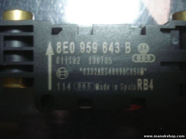 Sensor de impacto de airbag Audi A4 B6 A6 4B 8E0959643B 8E0 959 643 B 8EO959643B