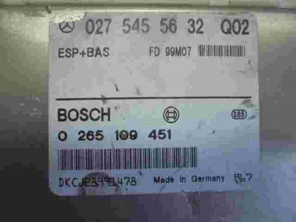 ETS ABS Centralita Mercedes E-Class W210 0275455632 Q02 FD99M07 BOSCH 0265109451