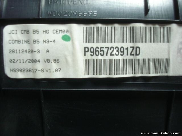 Cuadro de instrumentos Citroen 281123579 P96572391ZD 281124203A 28112420-3 A