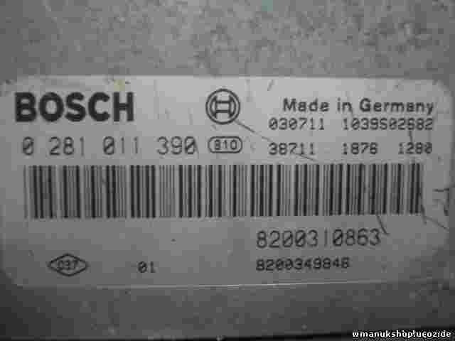 Centralita Renault Megane Scenic 8200310863 8200349846 1039S02682 0281011390