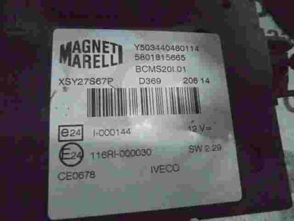 BCM Caja de fusibles Iveco Daily BCMS201.01 Magneti 5801815665 Y503440480114
