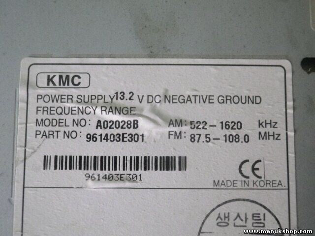 Radio CD AM FM Kia Sorento 2.5 CRDi 961403E301 96140-3E301 A02028B