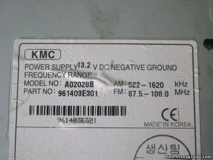 Radio CD AM FM Kia Sorento 2.5 CRDi 961403E301 96140-3E301 A02028B