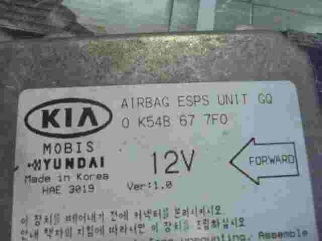 Airbag Centralita Kia Sedona GQ 0K54B677F0 26010106 K2EPAM6T000301 Ver 1.0