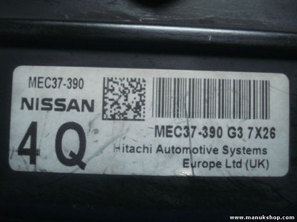 Centralita del motor Nissan Micra 4Q MEC37390 MEC37-390 G3 7X26 MEC37390G37X26