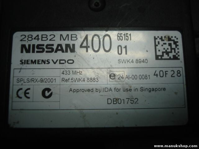 BCM Caja de fusibles Nissan Patrol King Cab Cabstar F24M 5WK48940 284B2MB400