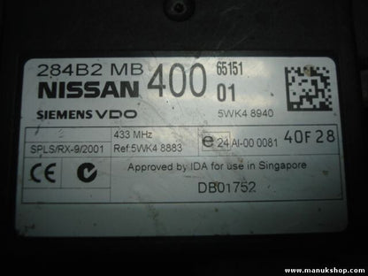 BCM Caja de fusibles Nissan Patrol King Cab Cabstar F24M 5WK48940 284B2MB400