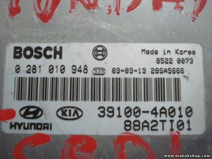 Centralita del motor Hyundai Starex 391004A010 BOSCH 0281010948 0 281 010 948