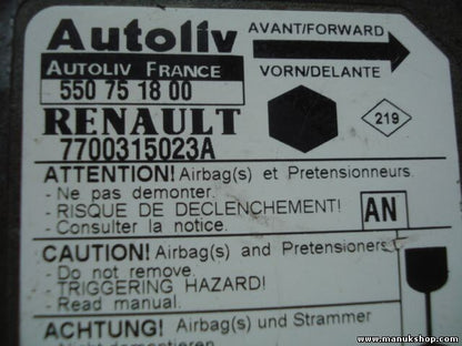 Sensor de impacto de airbag Renault 7700315023A 550751800 550 75 18 00