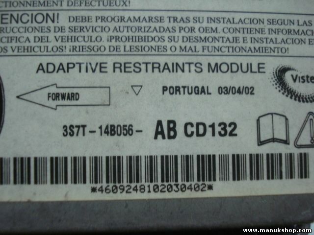 Airbag Centralita Ford Mondeo VISTEON CD132 3S7T14B056AB 3S7T-14B056-AB
