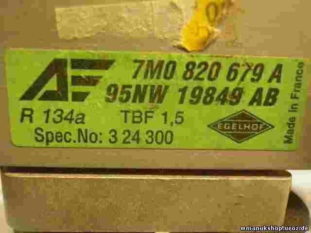 Evaporador de aire acondicionado VW Seat Ford 7M0820091B 7M0820679A 95NW19849AB