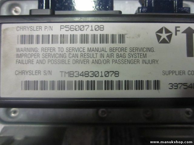 Airbag Centralita Jeep Grand Cherokee Chrysler P56007108 TMB348301078 39754C