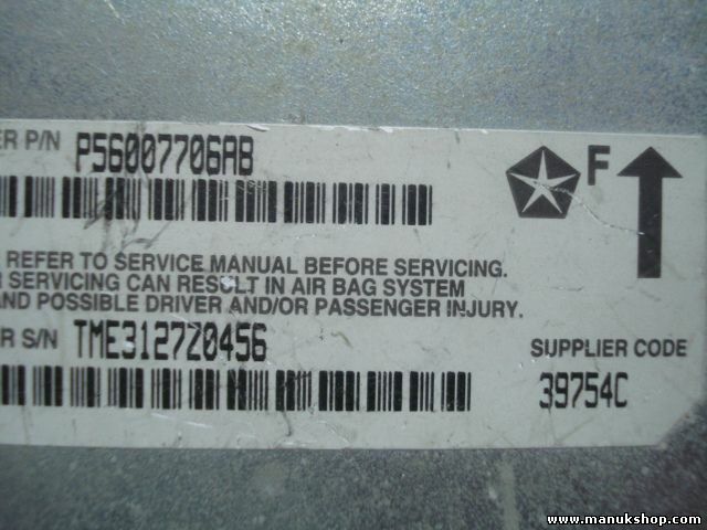 Airbag Centralita Jeep Grand Cherokee 39754C P56007706AB 56007706AB 56007706