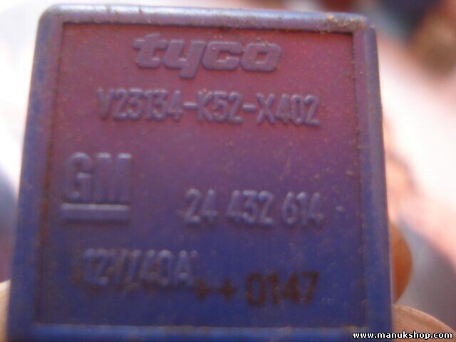 Relé Opel V23134K52X402 24 432 614 24432614 GM 12V
