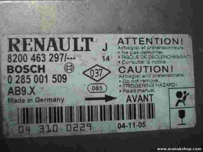 Airbag Centralita Renault Modus 8200463297 8200 463 297 BOSCH 0285001509 AB9.X