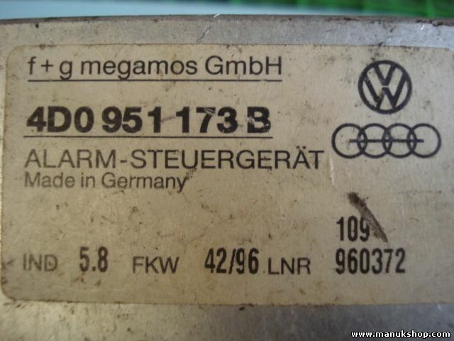 Controlador de alarma  VW Audi 4D0951173B 4D0 951 173 B 4DO951173B  IND.5.8