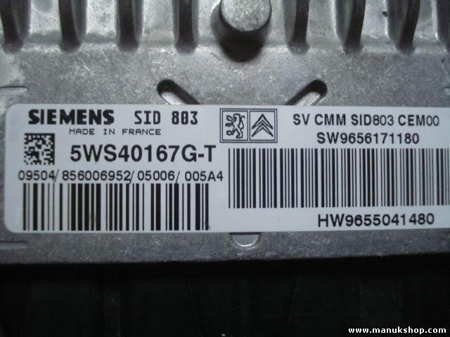 Centralita del motor Peugeot 407 SW9656171180 HW9655041480 SIEMENS 5WS40167GT