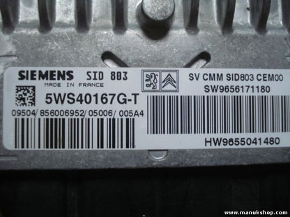 Centralita del motor Peugeot 407 SW9656171180 HW9655041480 SIEMENS 5WS40167GT