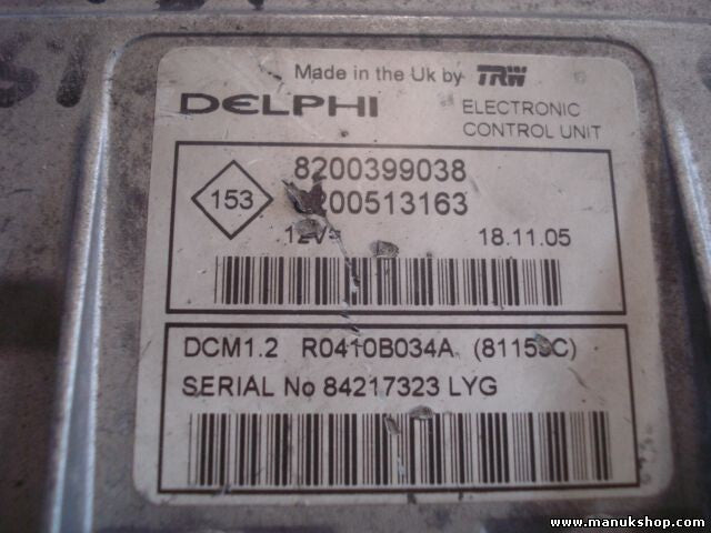 Centralita del motor Renault Clio Nissan Micra 1.5L DCI 8200399038 8200513163