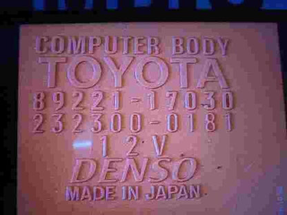Módulo de control de la carrocería Toyota MR2 ZZW30 8922117030  DENSO 2323000181