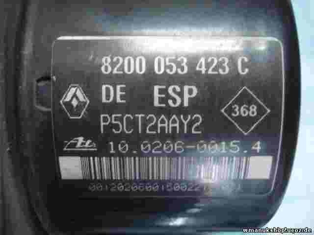 Unidad hidráulica del ABS  Renault Laguana 2 8200053423C P5CT2AAY2 10020600154