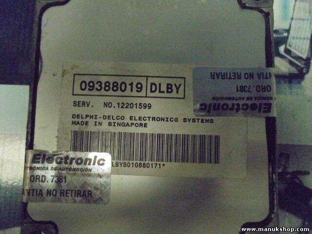 Centralita del motor Chevrolet Daewwo Lanos 09388019 DLBY 09388019 12201599