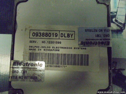 Centralita del motor Chevrolet Daewwo Lanos 09388019 DLBY 09388019 12201599
