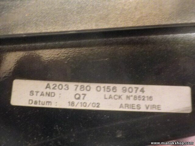 Barras de techo de cubierta de techo panorámico Izquierda Mercedes-Benz W203