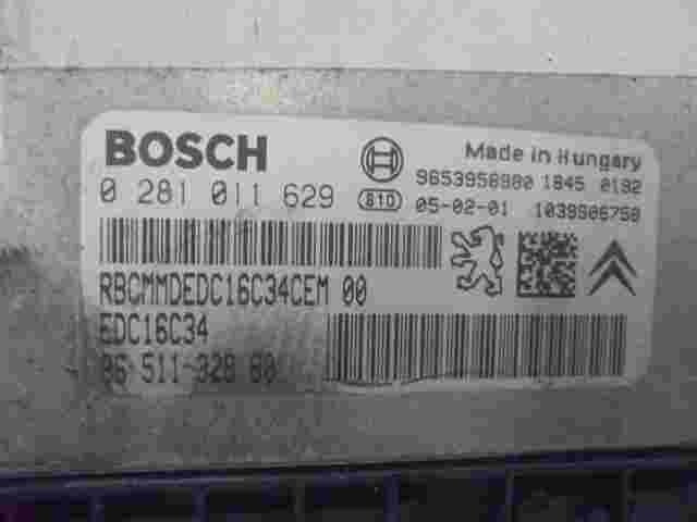 Centralita Citroen C4 Peugeot 307 9651132880 9653958980 BOSCH 0281011629