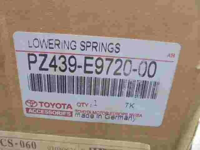 Muelles Toyota Auris (2006-2012) PZ439E972000 PZ439-E9720-00 PZ439 E9720 00