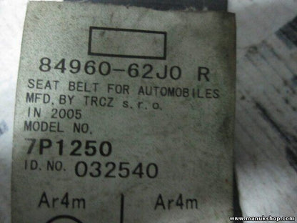 Cinturón de seguridad trasero derecho Suzuki Santana 8496062J0R 84960-62J0