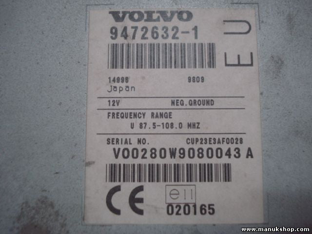 Navegador Modulo Volvo S60 S80 V70 XC70 XC90 9472632-1 14996 FREQUENCY RANGE