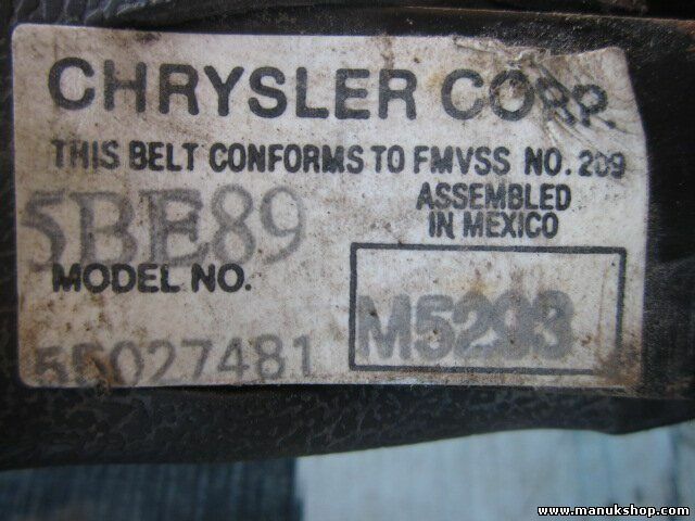 Chiusura cintura di sicurezza anteriore sinistra Jeep Grand Cherokee 55027481