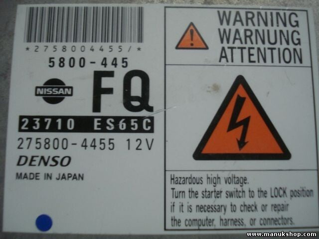 Centralita del motor Nissan X-Trail 5800-445 FQ 5800445 FQ 5800445FQ 23710ES65C
