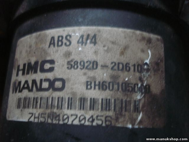 Unidad hidráulica del ABS Hyundai Elantra 5WY7218A 956602d500 589202D610
