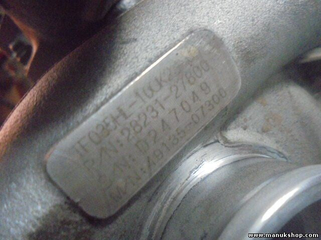 Turbocompresor  Hyundai Sante FE (BM) 2.2 CRDi CAT 2823127800 28231-27800 D4EB