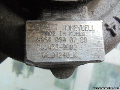 Turbocompresor Ssangyong Actyon Kyron 2,0 D Xdi D20DT A6640900780 A664 090 07 80