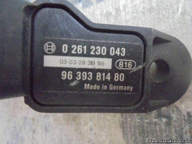 Sensor presión de aire Peugeot 206 Citroen C2 9639381480 BOSCH 0261230043