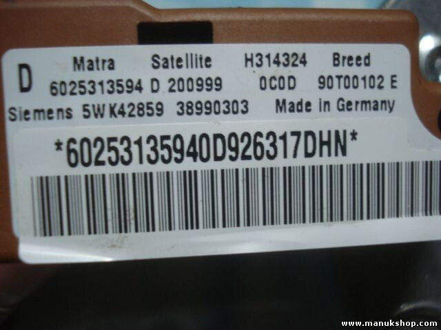 Sensor de impacto de airbag Renault Espace III H314324 6025313594D 5WK42859