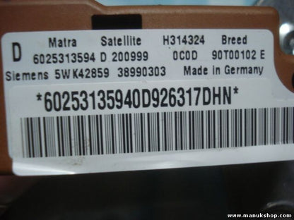 Sensor de impacto de airbag Renault Espace III H314324 6025313594D 5WK42859