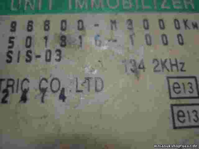 Unidad de control del inmovilizador Hyundai Kia 96800M3000 96800-M3000